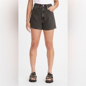 Levi’s High Loose Washed Black Denim Shorts